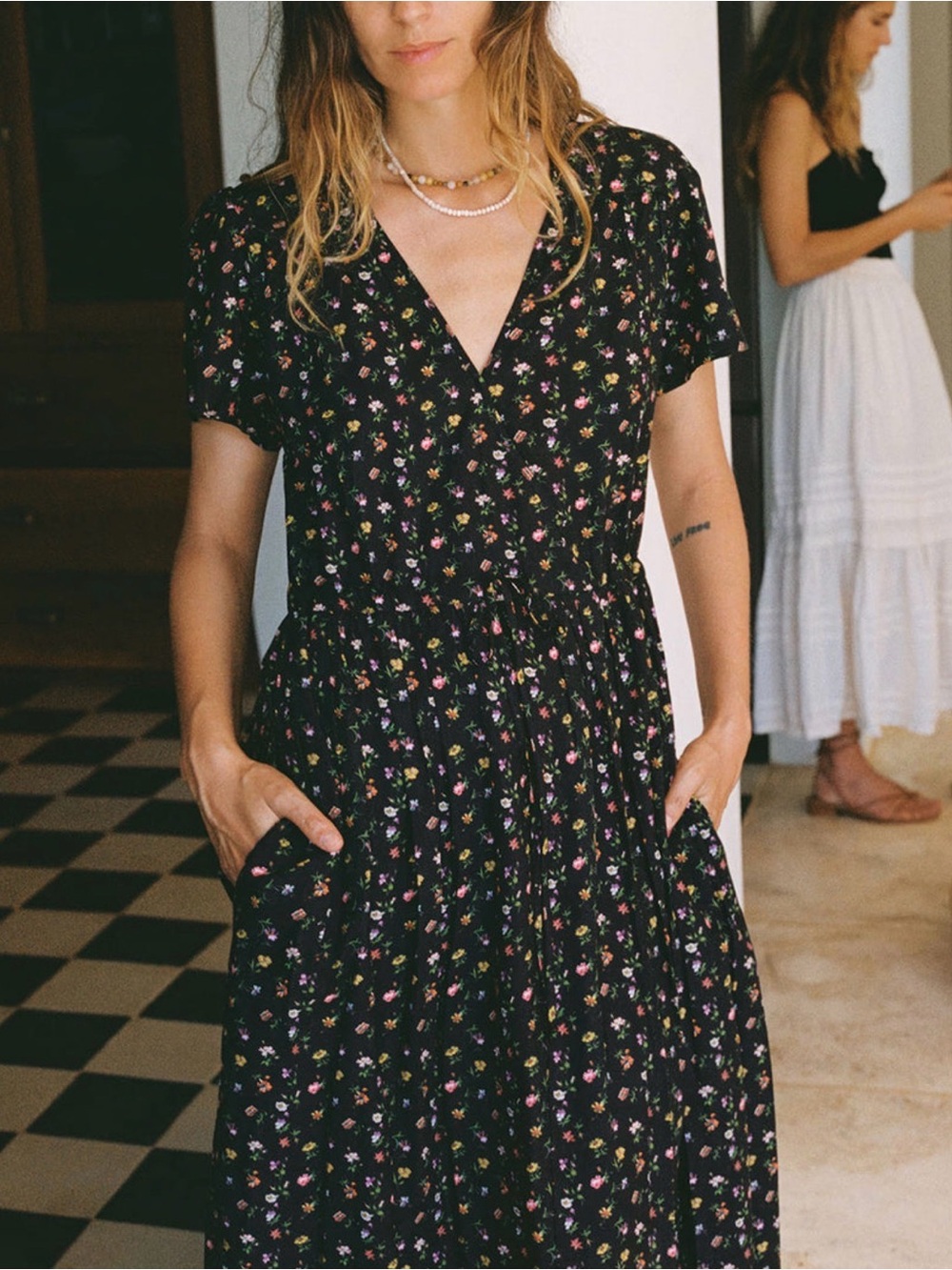 Christy Dawn βDawn dressβ Black Floral Midi Dress